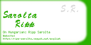 sarolta ripp business card